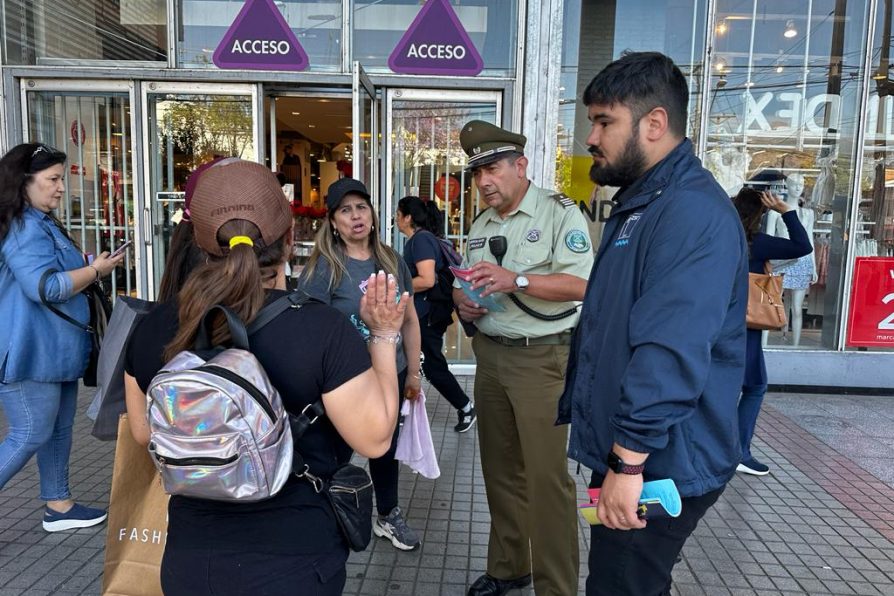 Se realizó campaña de seguridad pública “Navidad Segura” en el centro de La Calera previo a fiestas de fin de año