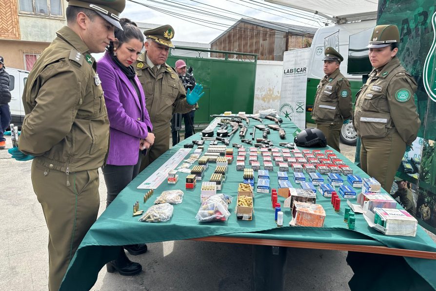 Autoridades destacaron decomiso de armas de fuego, el más grande del último tiempo en la región